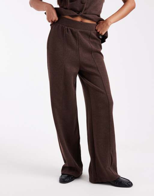 New Look wide leg pants in brown (Part of a set), 4 of 5