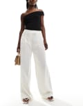 [New Look] New Look wide leg pants in cream-White 14 CREAM