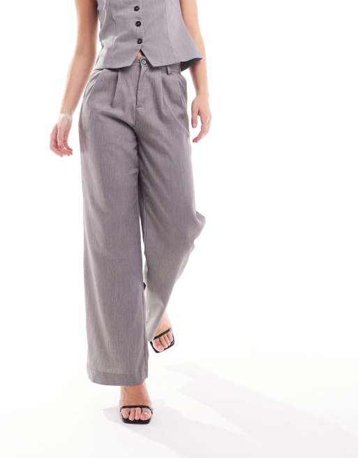 New Look wide leg pants in grey