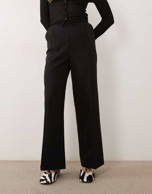 New Look wide leg pull on pant in black, 3 of 5