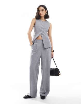 New Look New Look wide leg tailored trouser co-ord in grey