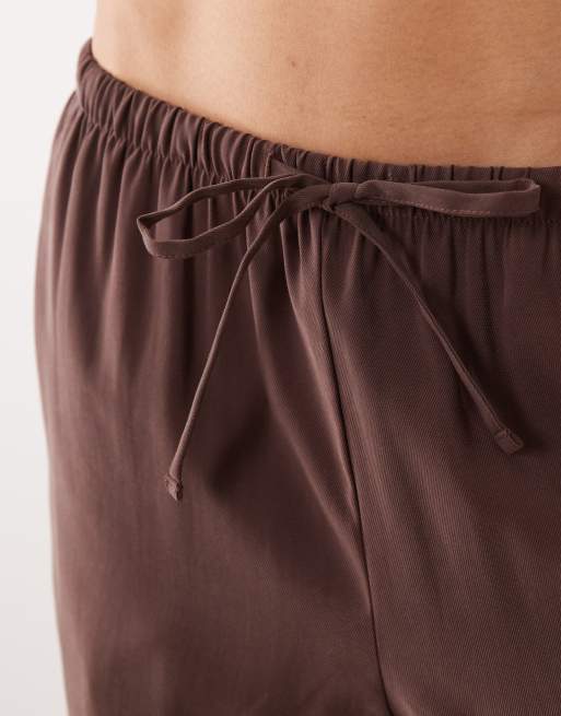 New Look wide leg trouser co-ord in brown, 5 of 5