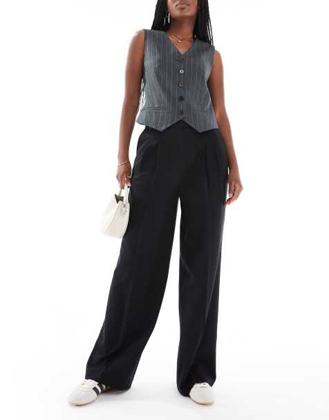New Look wide leg trousers in black - view 1