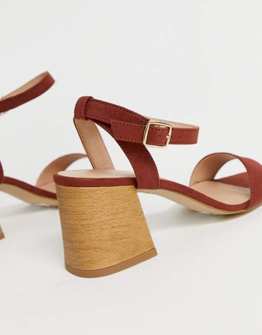 New look hot sale wooden heels