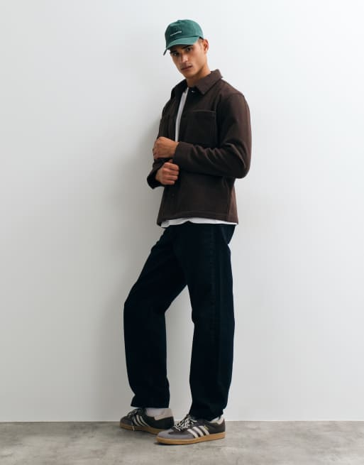 New Look wool-look shacket in brown, 4 of 5