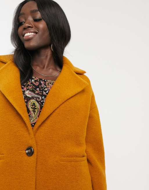 New look mustard coat sale