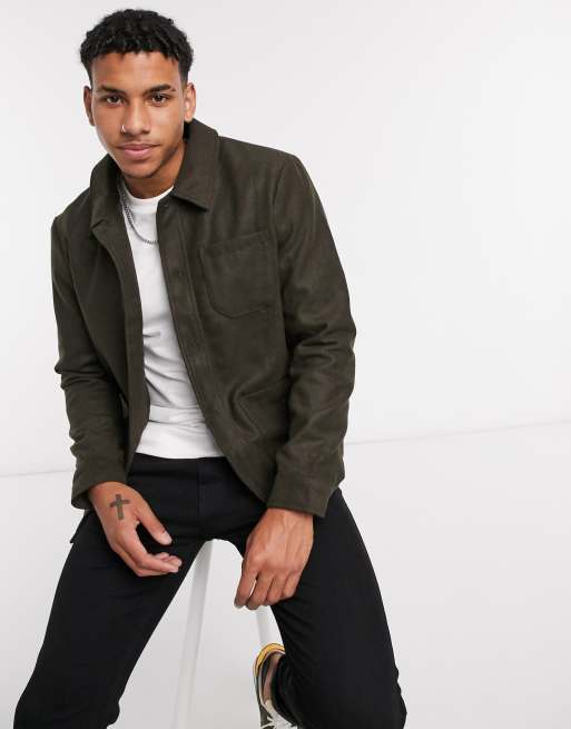 ASOS DESIGN utility jacket in khaki