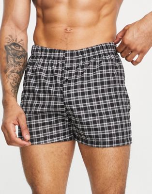 New Look woven boxers in black check