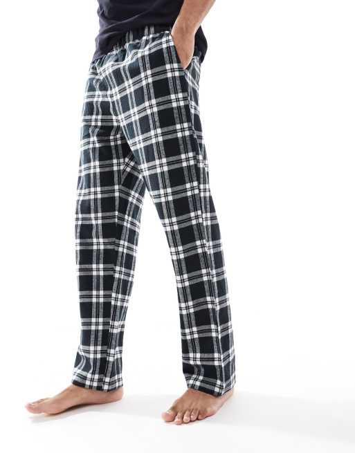 new-look-woven-check-pyjama-bottoms-in-black-asos