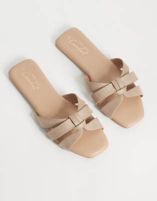  woven knot sandal in light brown