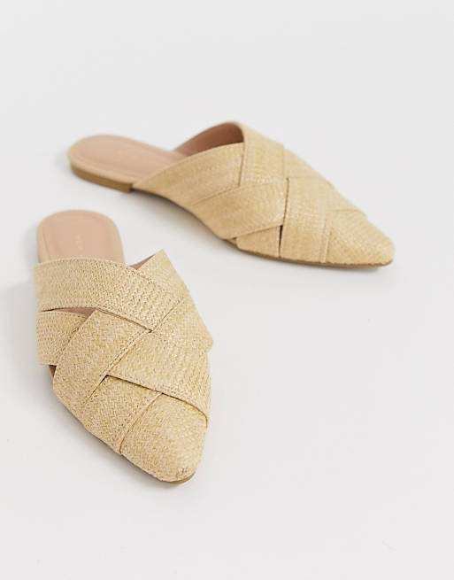 New Look woven mule in off white