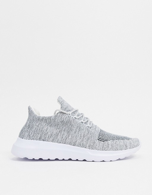 New Look woven trainer in light grey