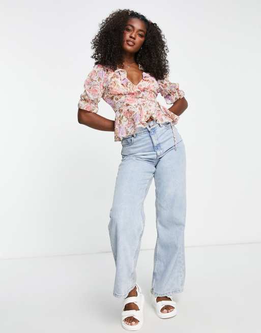 New look white floral deals top