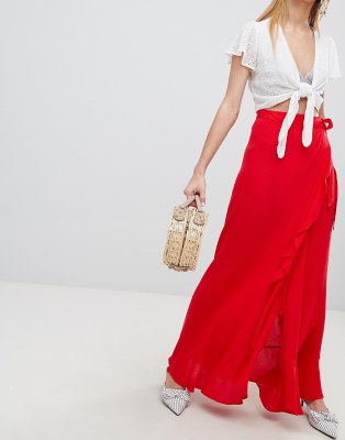 frill maxi skirt