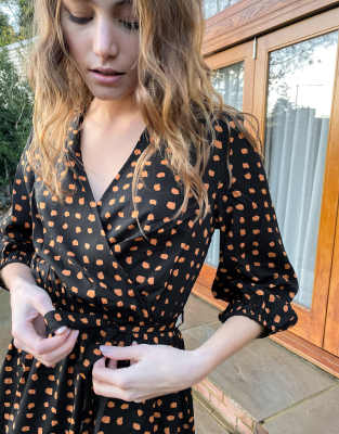 black spot mini dress