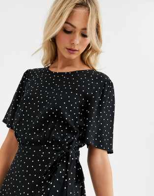 new look polka dot dress