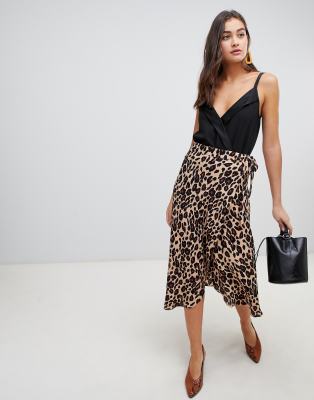 new look tiger print skirt