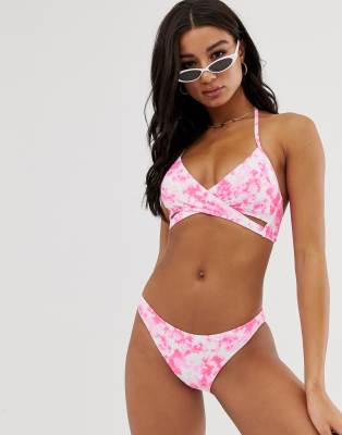 pink tie dye bathing suit