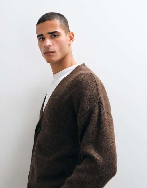 New Look zacht gebreid vest in bruin, 4 van 5
