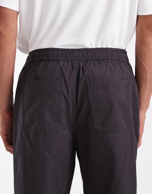 New Look - Zachte broek met elastische taille in donkergrijs, deel van co-ord set, 5 van 5