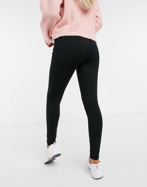 New Look zip detail leggings in black