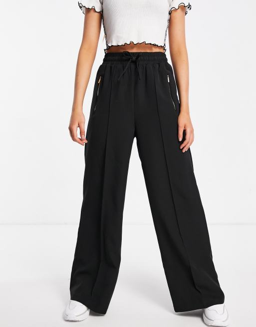 Trousers with Zip Detail - Black