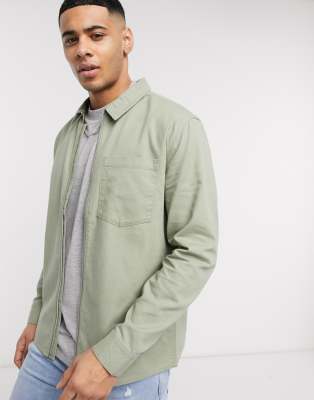 new look khaki shacket