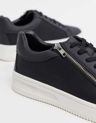 new look black trainers