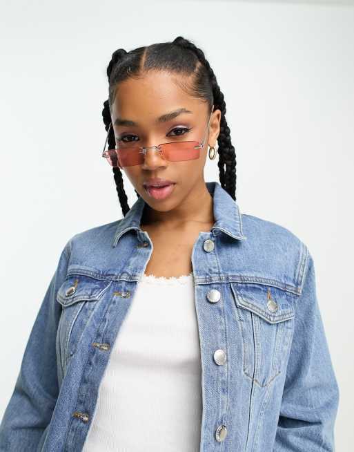 New Look - Zonnebril zonder rand in roze