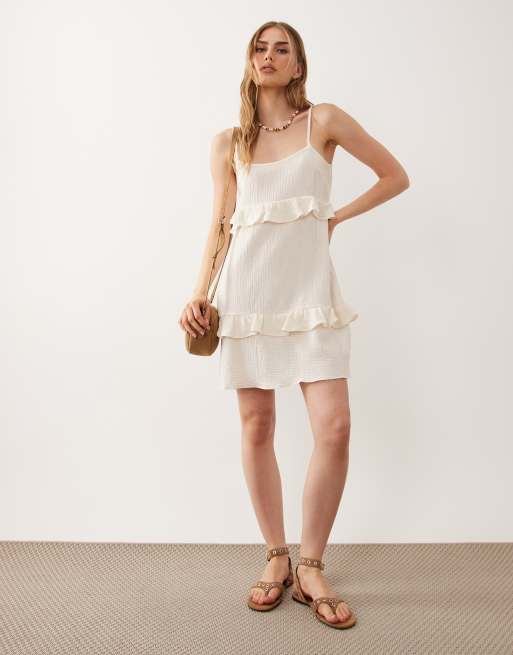 New Look - Zonnejurk met stroken in wit, 2 van 4