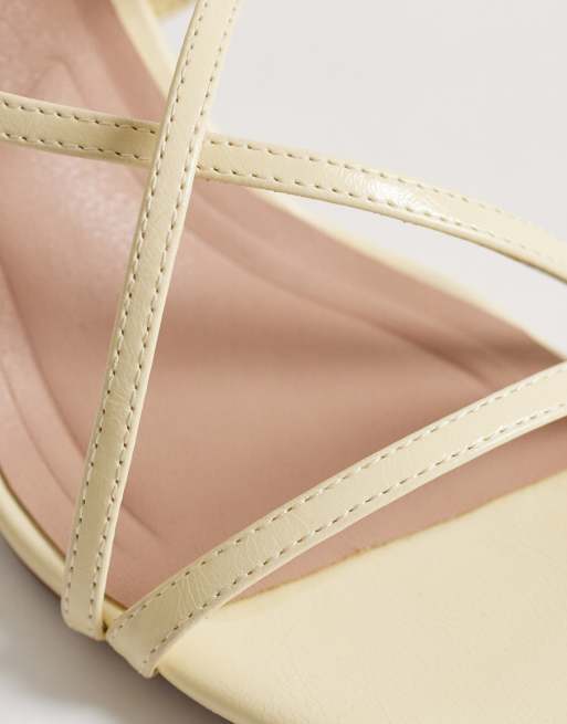 New Look – Żółte sandały na obcasie, z paskami, 2 z 4