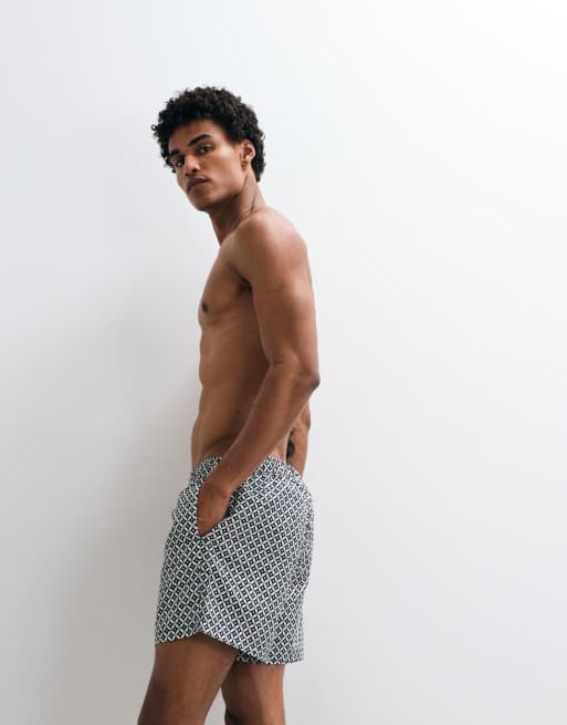 New Look - Zwemshort met bandanaprint in blauw, 4 van 7