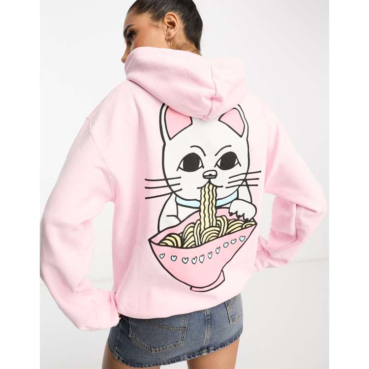 Pink cat sales hoodie