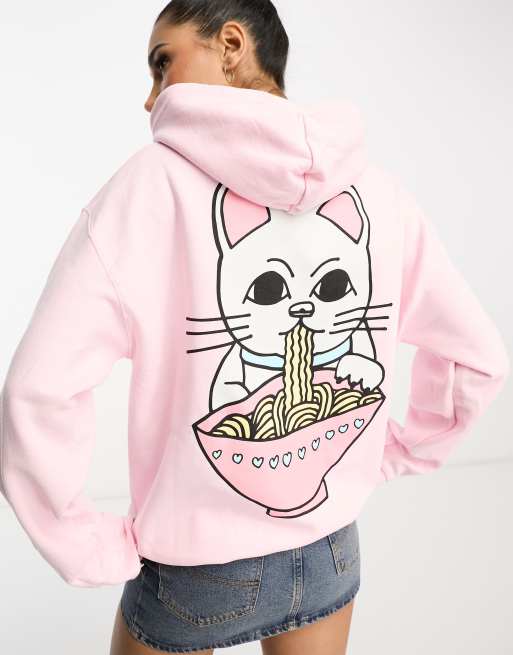 Light pink shop graphic hoodie