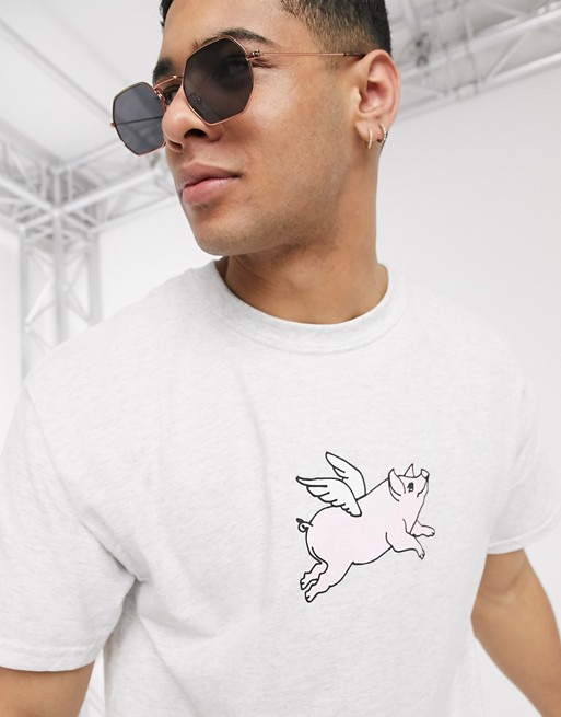 New Love Club flying pig oversized t-shirt