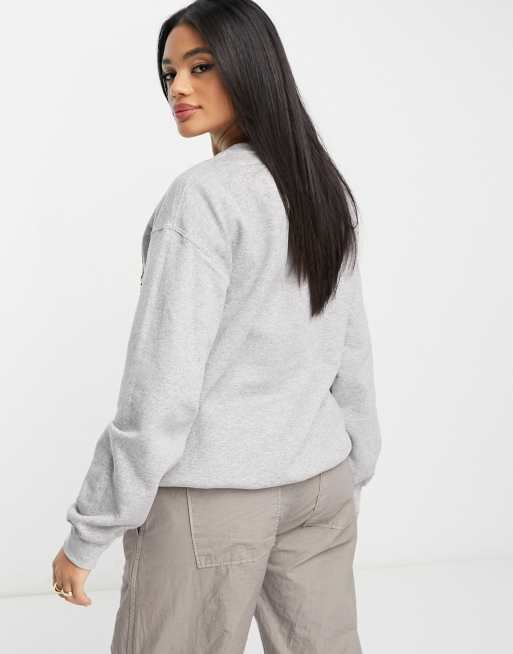 New Love Club - Grå sweatshirt med blomstergrafik, 2 af 4