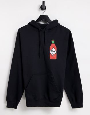 New Love Club New Love Club hot sauce graphic print hoodie-Black