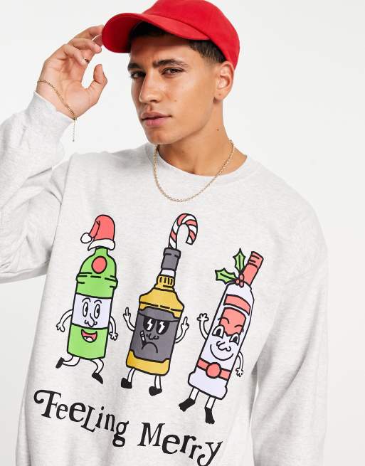 New Love Club – Jul – Sweatshirt med Feeling Merry-tryck, 3 av 4