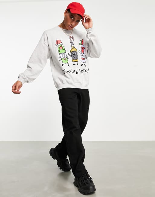 New Love Club – Jul – Sweatshirt med Feeling Merry-tryck, 4 av 4