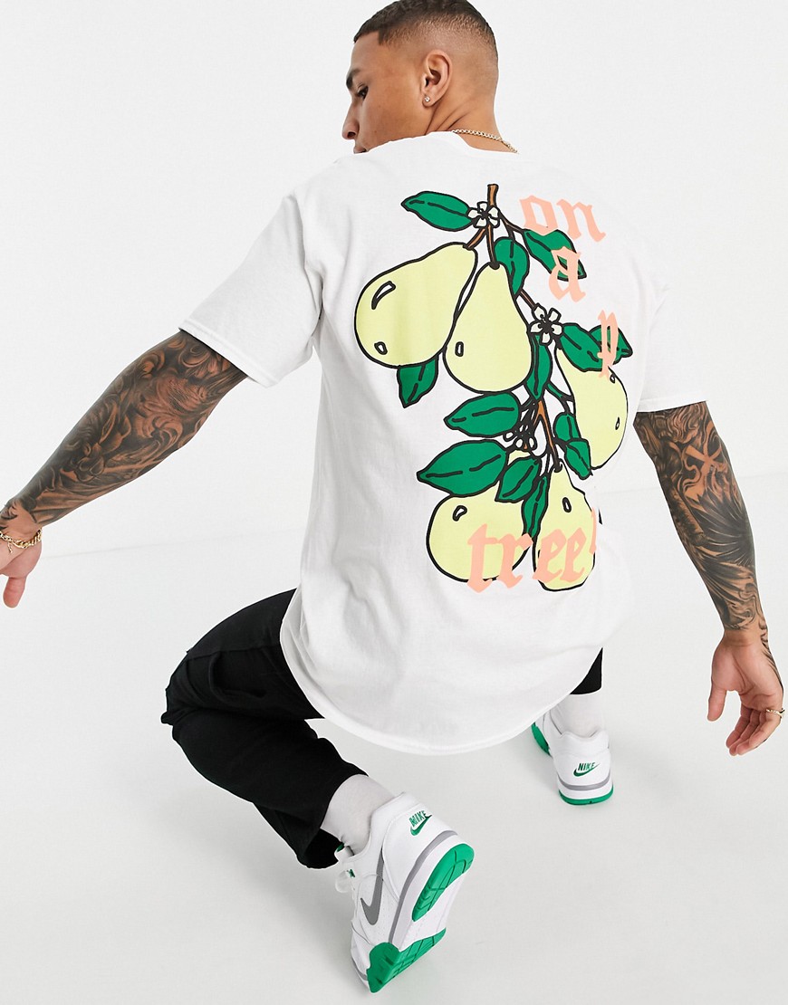 New Love Club Plus Fruit Backprint T-shirt In White
