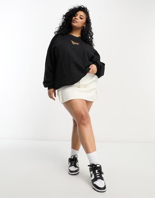 New Love Club Plus - Sort sweatshirt med gravhundegrafik, 4 af 4