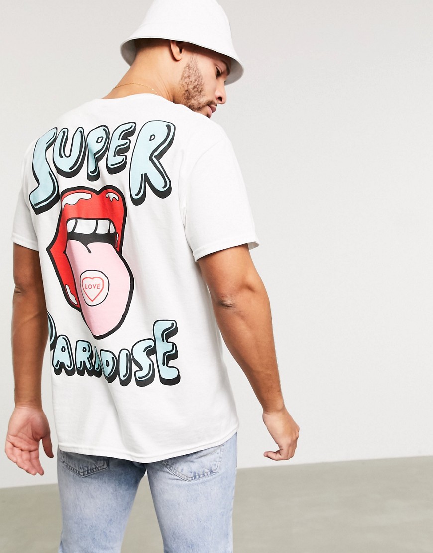 New Love Club - Super paradise - Oversized T-shirt-Wit