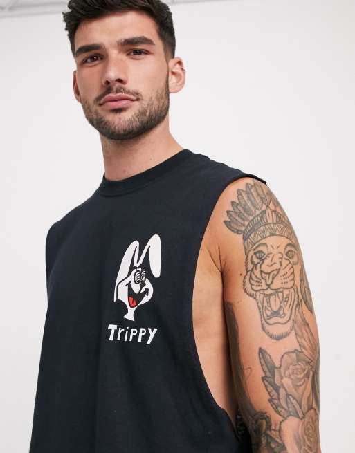 New Love Club - Trippy - Übergroßes, ärmelloses T-Shirt | ASOS