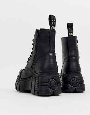 chunky leather ankle boots