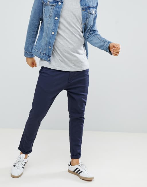Next - Pantalon chino ajusté et fuselé - Bleu marine