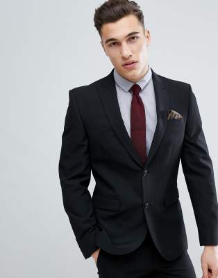 next black suit slim fit