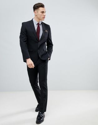 next black suit slim fit