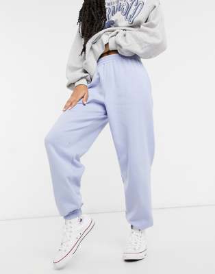 фото Нежно-голубые джоггеры в стиле oversized с манжетами new look-синий