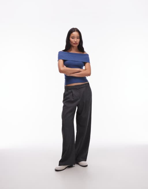 NIA Annemarie off the shoulder knit sweater in dusk , 3 of 4