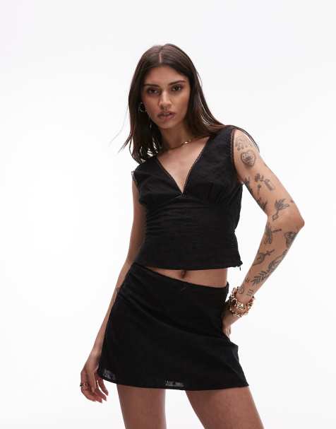 Nia celia fitted top in black